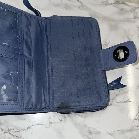 Vera Bradley Quilted Blue Wallet - Picture 6 of 8